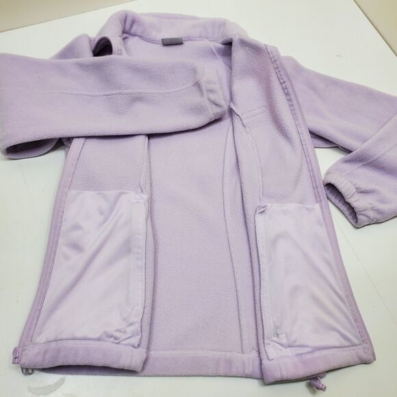 Columbia Fleece Full Zip Up Light Violet Purple Jacket Women Medium - Picture 8 of 13
